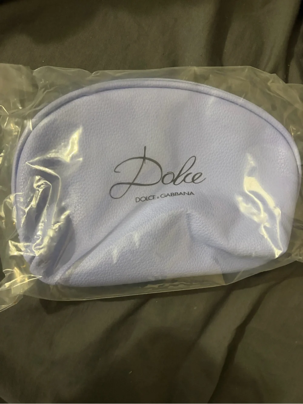 Dolce & Gabbana Lavender Pebbled Cosmetic Pouch